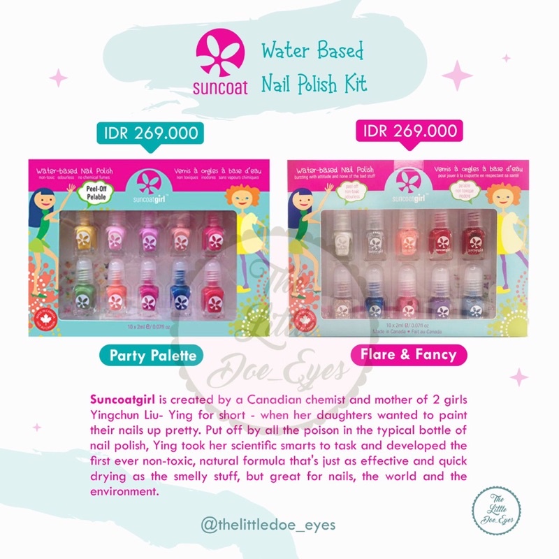 [READY] Suncoatgirl Water Based Nail Polish Kit