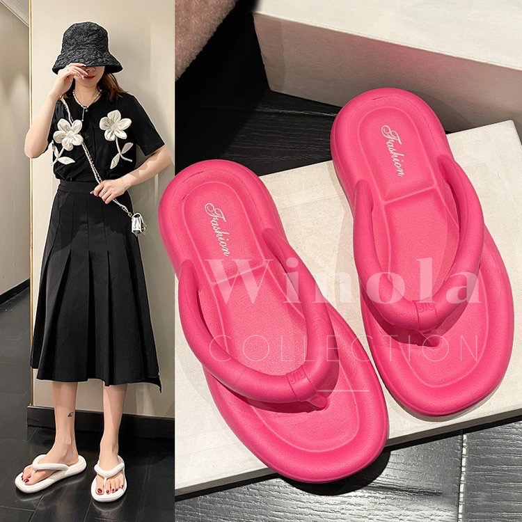 Sandal Jepit Anak Perempuan Rubber Import Flip Flop Polos Size 24-35 Winola Collection WNL 9001-1AK