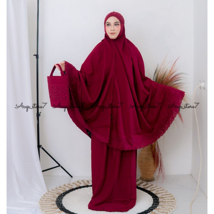 MUKENA DEWASA SITI KHADIJAH JUMBO FREE TAS ORIGINAL BY ACEPSTORE7