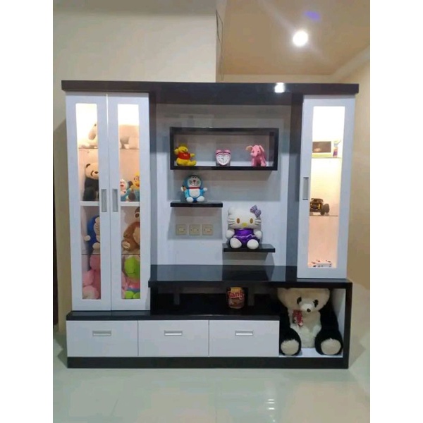 BUFET LEMARI TV LEMARI PENYEKAT RUANGAN HPL