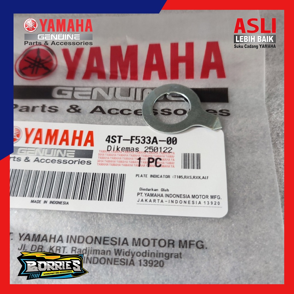 PLAT INDICATOR INDIKATOR PENGUKUR KAMPAS REM BELAKANG RX KING RXZ RXS F1ZR VEGA SCORPIO ALPA ASLI OR