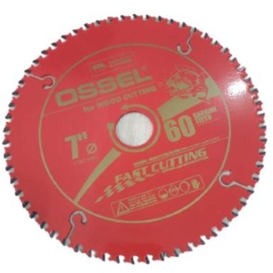 OSSEL MATA GERGAJI POTONG KAYU 7" X 60T CIRCULAR SAW MODEL TANDUK