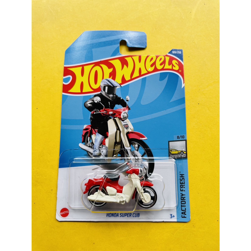 HOTWHEELS HOT WHEELS HONDA SUPER CUB MERAH FACTORY FRESH LOT Q 2022 DIECAST MINIATUR MOBIL MAINAN MO