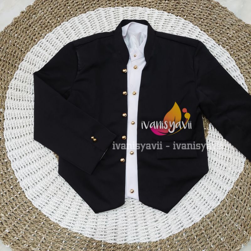 Set Baju Adat Jawa Cowok / Baju Manggolo | Nuansa Hewes Hitam | Motif Sido Mukti 01