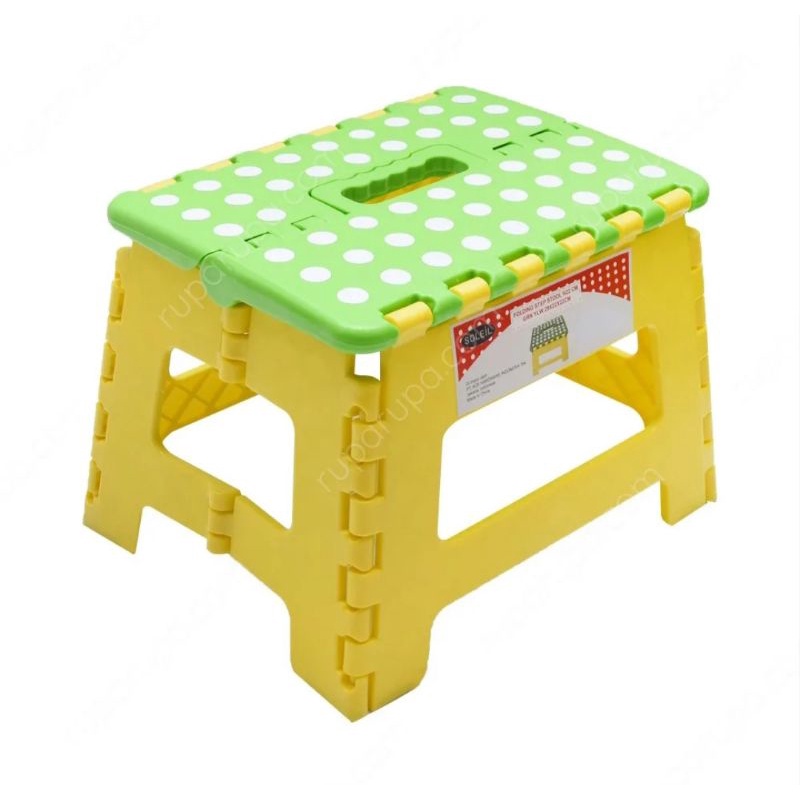 Bangku Pijak Lipat Bangku Tangga Lipat Kursi Pijakan Lipat Kuning Hijau