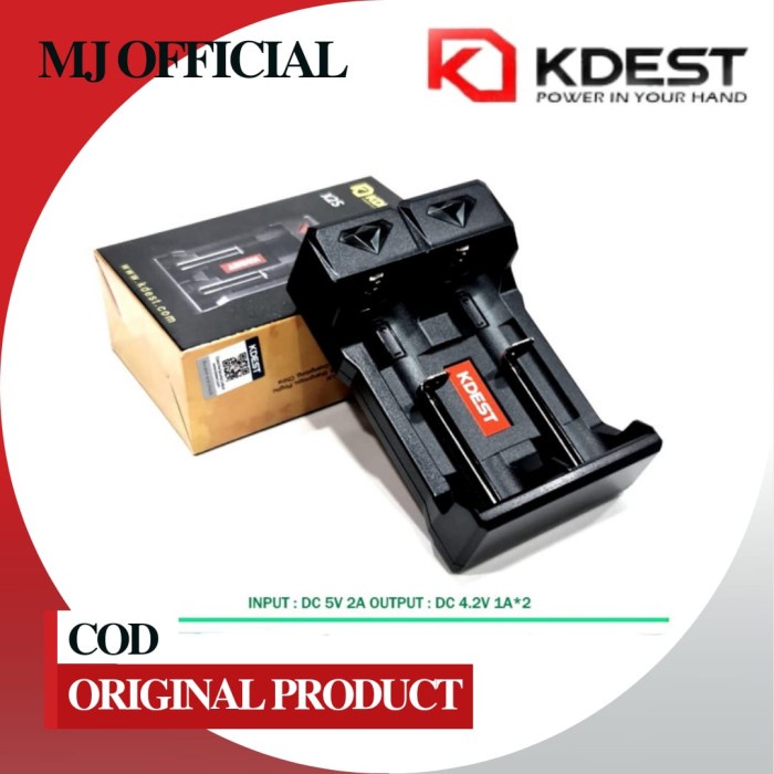 NEW Charger Baterai 18650 21700 Kdest x Shogun Authentic