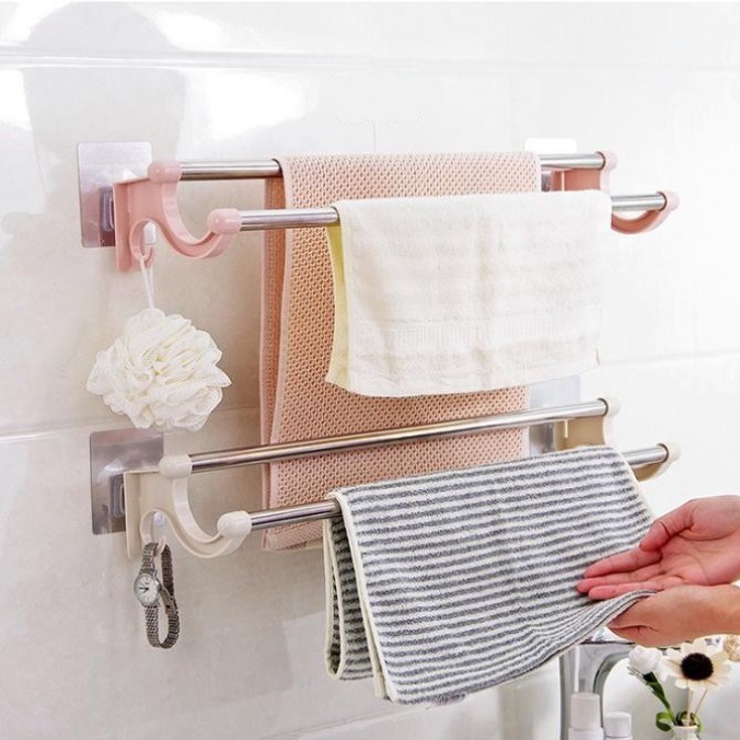 RAK HANDUK TEMPEL DINDING KAMAR MANDI