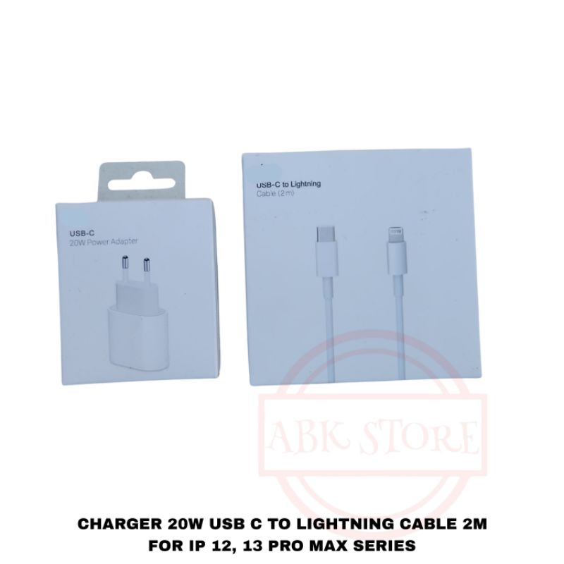 ADAPTER + CABLE USB-C TO LIGHTNING CHARGER 20W