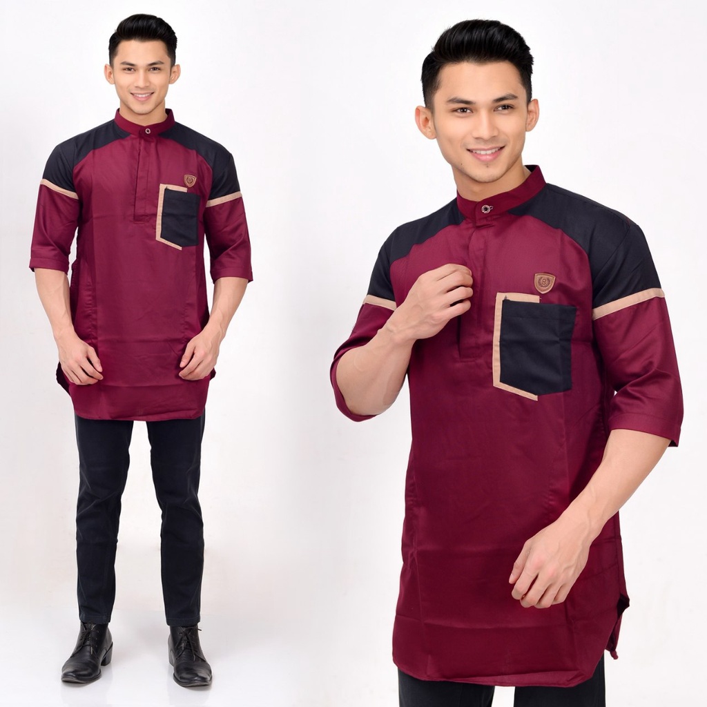 Baju Koko Pria Terbaru Koko Kurta Turki Lengan Panjang Kemeja Koko Turki Dewasa Toyobo Import