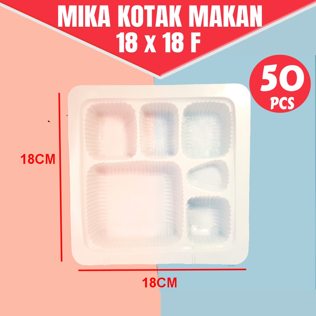 ( ISI 50PCS ) Mika Tempat Nasi /Mika 6 Sekat