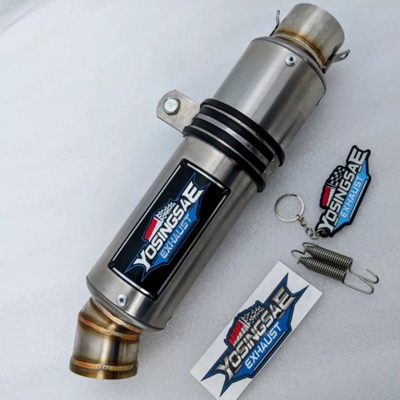 silincer knalpot racing YOSINGSAE original silencer knalpot diameter inlet 50mm
