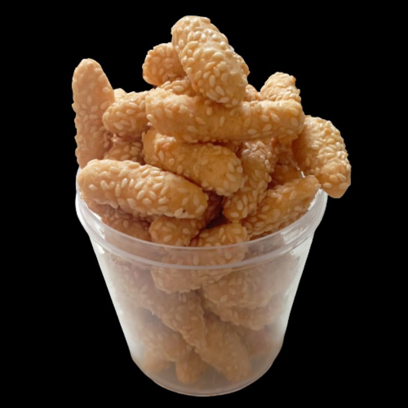Keciput kue ciput oleh oleh khas kudus 100gr cemilan renyah roti kering wijen onde onde enak