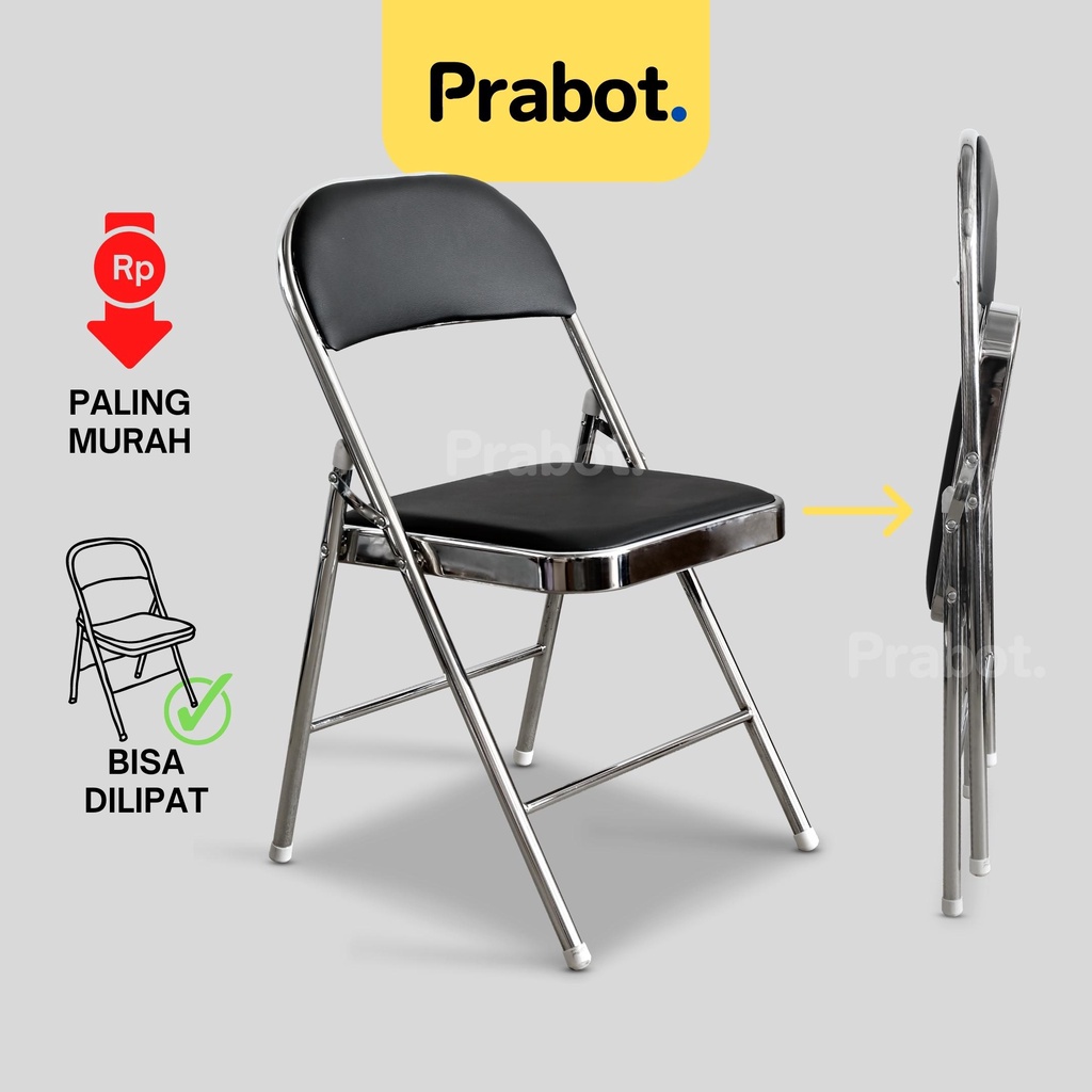 Kursi Lipat Pesta / Kursi Lipat Chrome Besi / Kursi Lipat Resto / Kursi Tamu Lipat