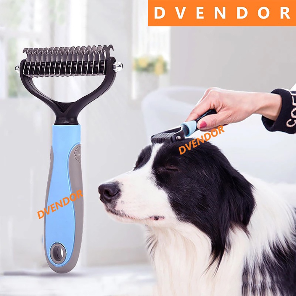 SISIR CUKUR HEWAN ANJING KUCING KNIFE SHEDDING TRIMMER KNOT COMB BRUSH GROMING DOG CAT HAIR REMOVER