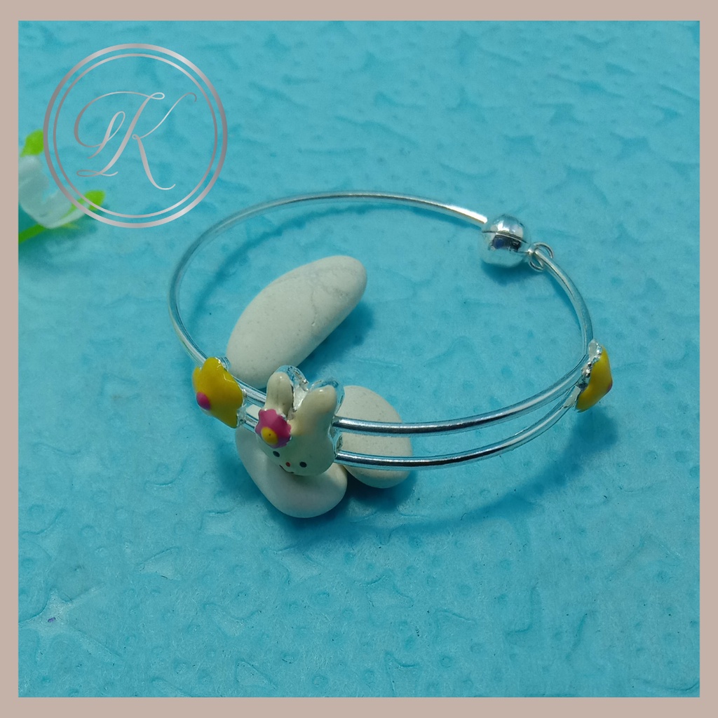 GELANG PERAK ANAK PEREMPUAN  MODEL BONEKA LUCU ASLI SILVER 925