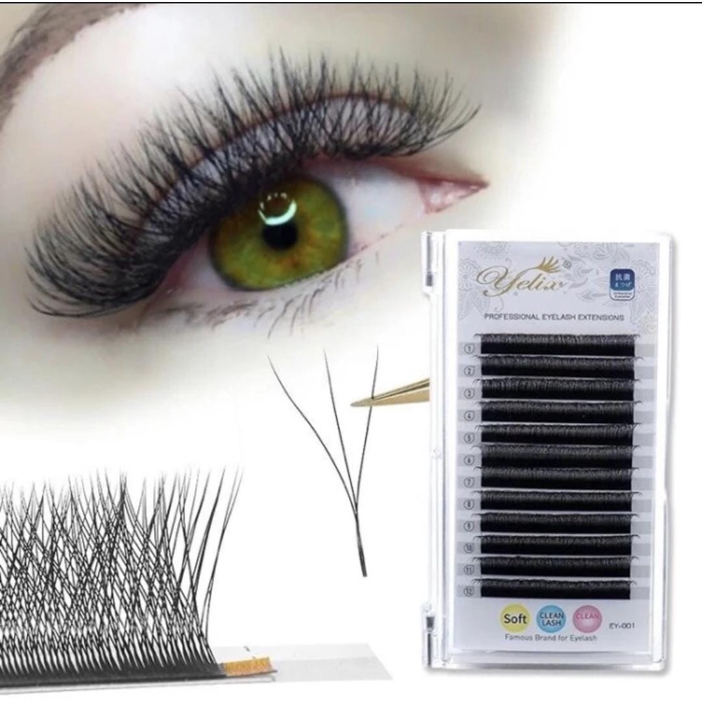 Yelix 3D W-Lashes volume russian volume eyelash extension bulumata volume W