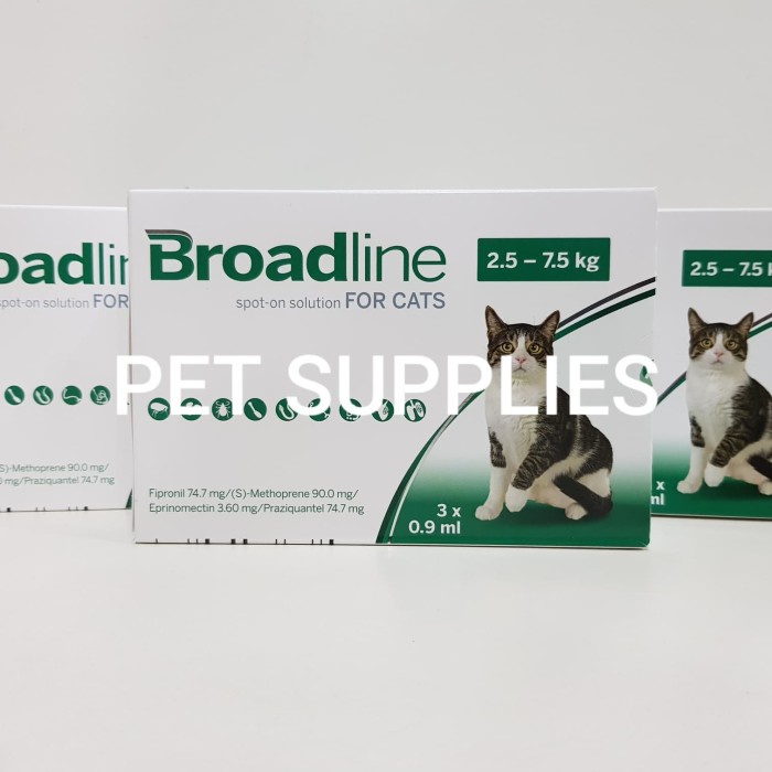 obat kutu dan scabies kucing ampuh dan komplit, BROADLINE, 2.5-7.5 kg