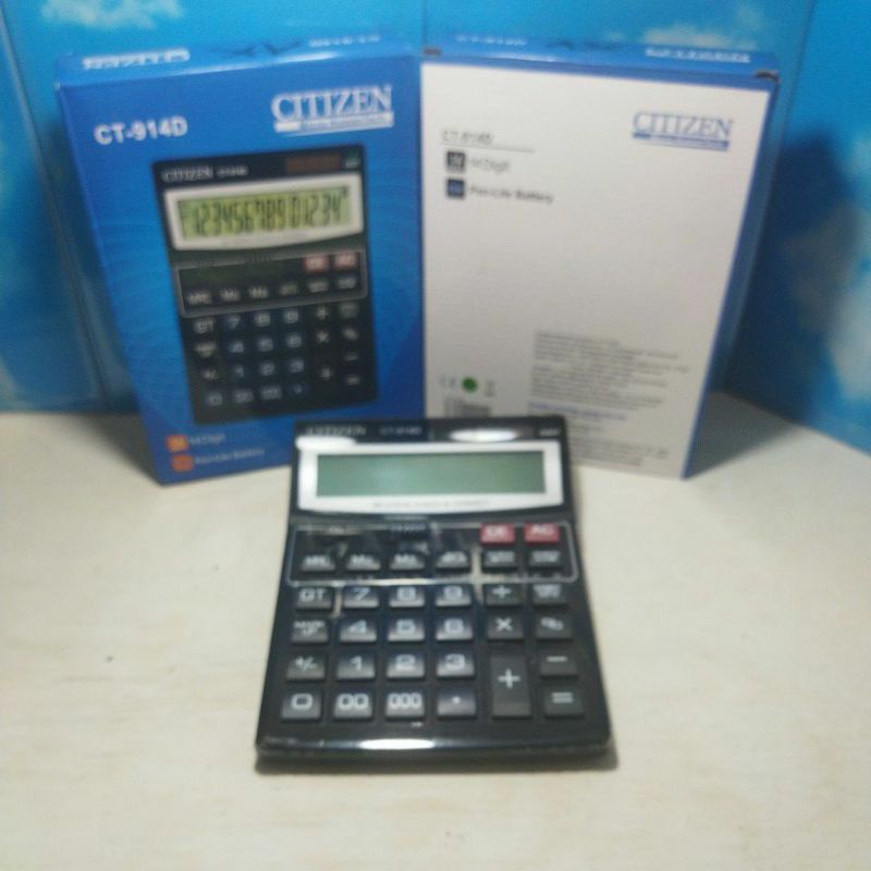 

CITIZEN kalkulator dagang 14 digits besar CT-914D