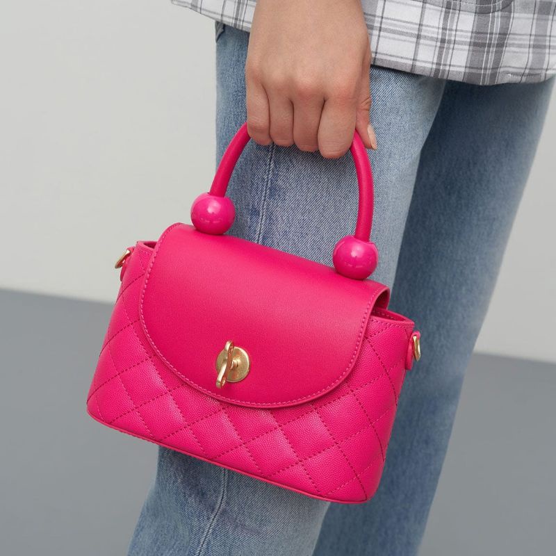 12.12 SALE | CK Top Handle Circle Bag / CK Round Quilted Top Handle Bag