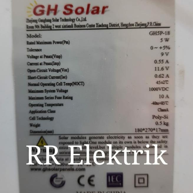 Solar Panel Solar Cell Panel Surya 5wp Poly 5Wp Polycrystalline