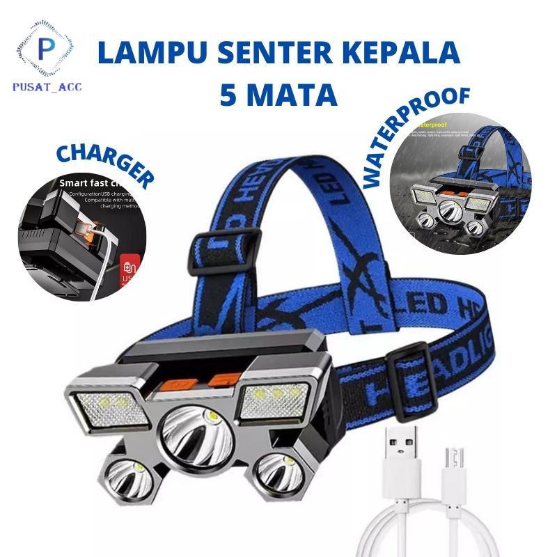 L-T21 Senter Kepala USB Chargerable Mini