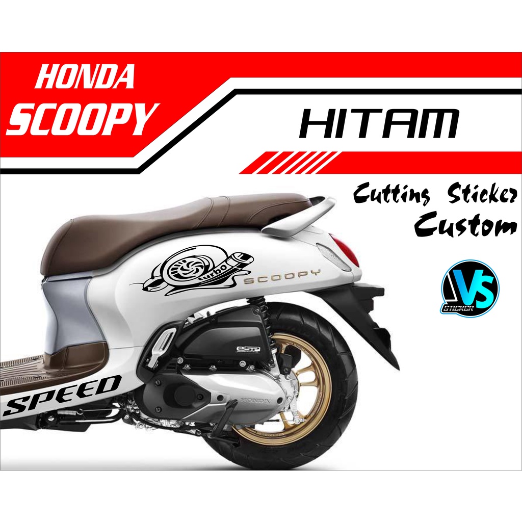 Stiker Scoopy Keong Speed Siput Balap Cutting Sticker Honda Scoopy