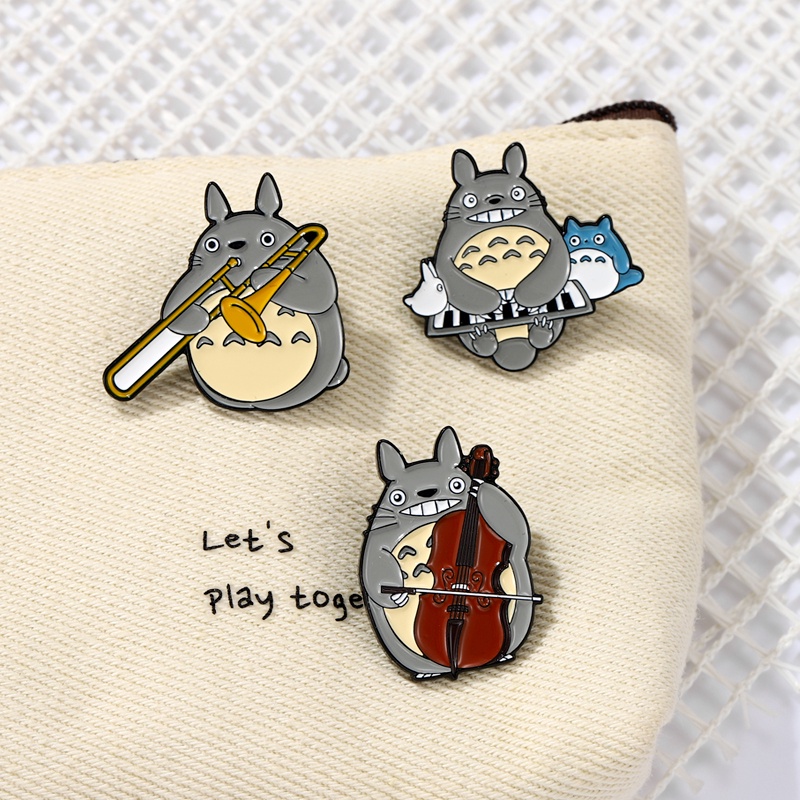 Bros Pin Enamel Desain Kartun Anime Totoro Untuk Anak