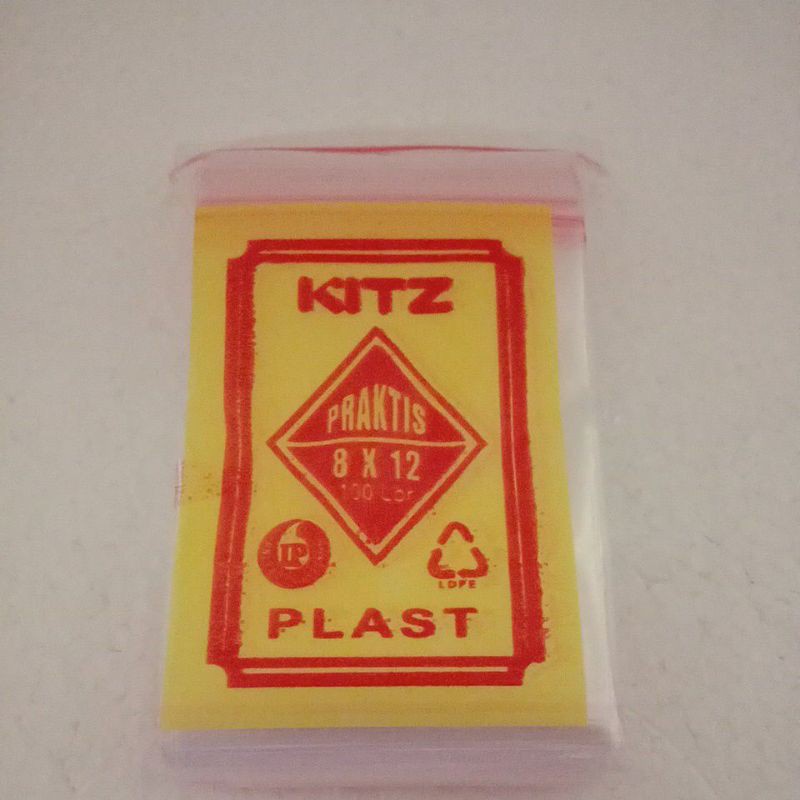 plastik klip 8x12 isi 100lembar / klip kitz plast ziplock ctik / plastik sambal / obat / baju dll