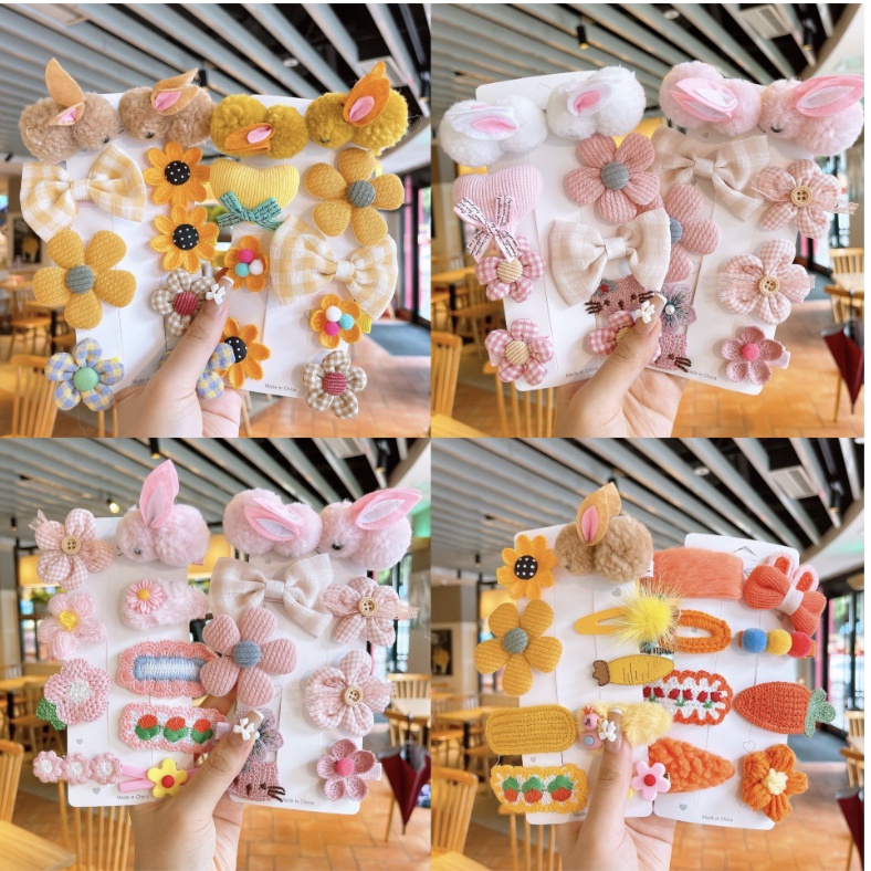 babyfit 9in1 jepit rambut anak perempuan RABIT WOL import dy-1117