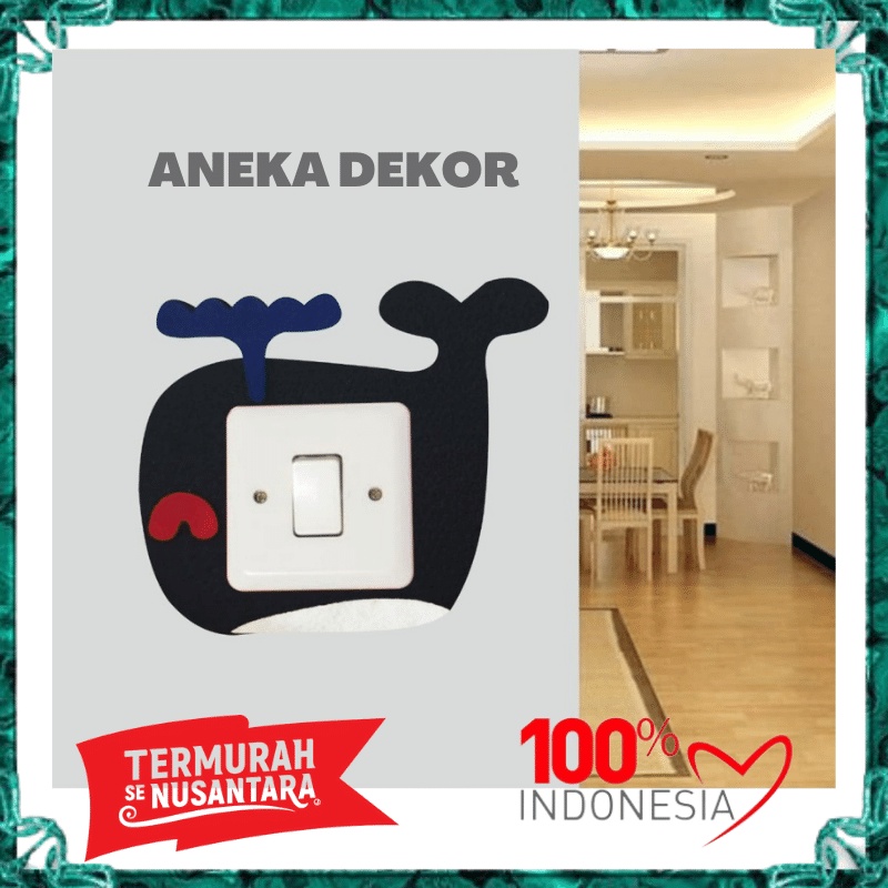 Frame Bingkai Hiasan Tempelan Dinding Sticker Stiker Tembok Saklar Lampu Stop Kontak Listrik
