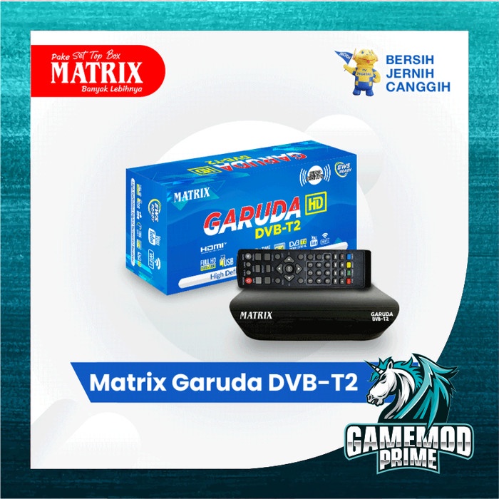 SET TOP BOX DVBT2 RECEIVER MATRIX GARUDA HD DVB T2 ORIGINAL STB + HDMI