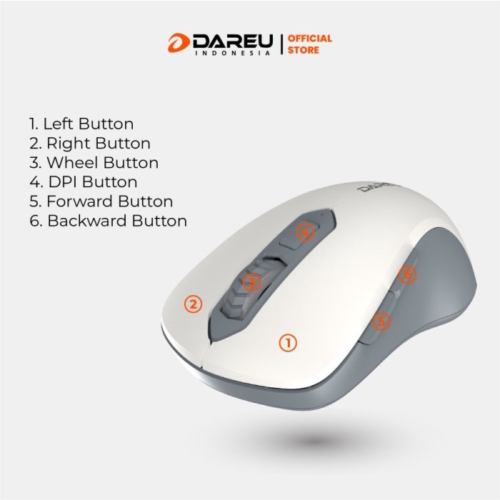 Mouse Dual Mode Silent Click DAREU LM-115B LM115B Wireless Bluetooth