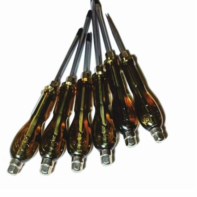 Obeng Ketok Set 6 Pcs Screwdriver Obeng Set Plus Minus.