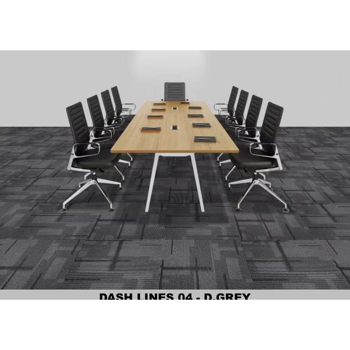 BISA COD Dash Lines - 50x50cm - Karpet Tile by Karpet King /GORDEN JENDELA/GORDEN PINTU/GORDEN BLACK