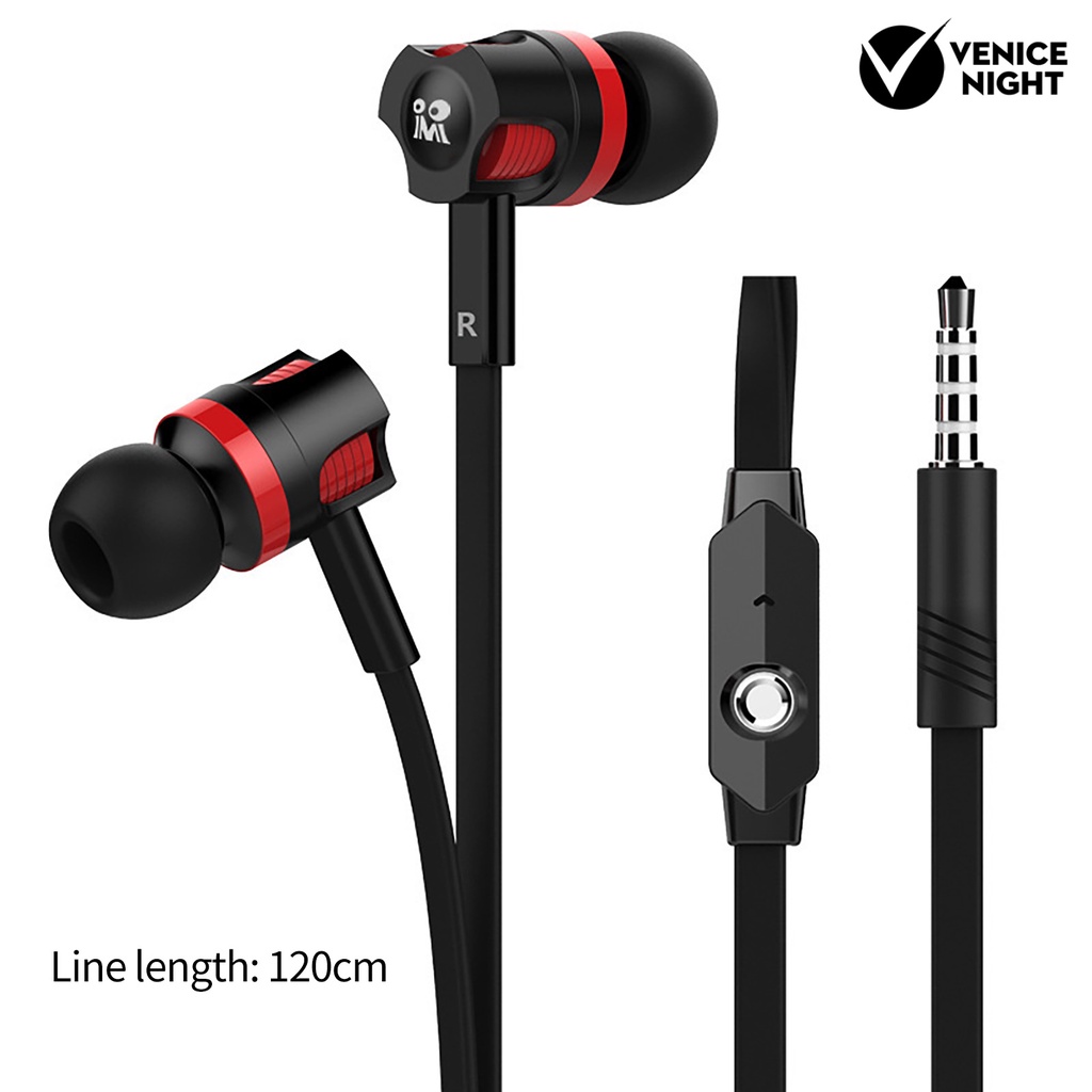 (VNEP) (Berkabel) JM26 Earbud High Fidelity Noise Cancelling Ringan 3.5mm Stereo Olahraga In-ear Earbud untuk Bermain Game