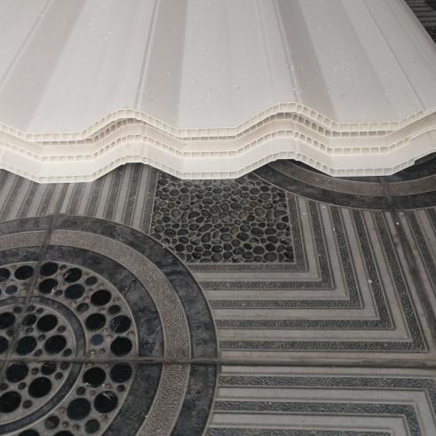 Atap uPVC Sunpanel 12mm (Putih, Biru, dan Semi-Transparan) Sun Panel - Putih