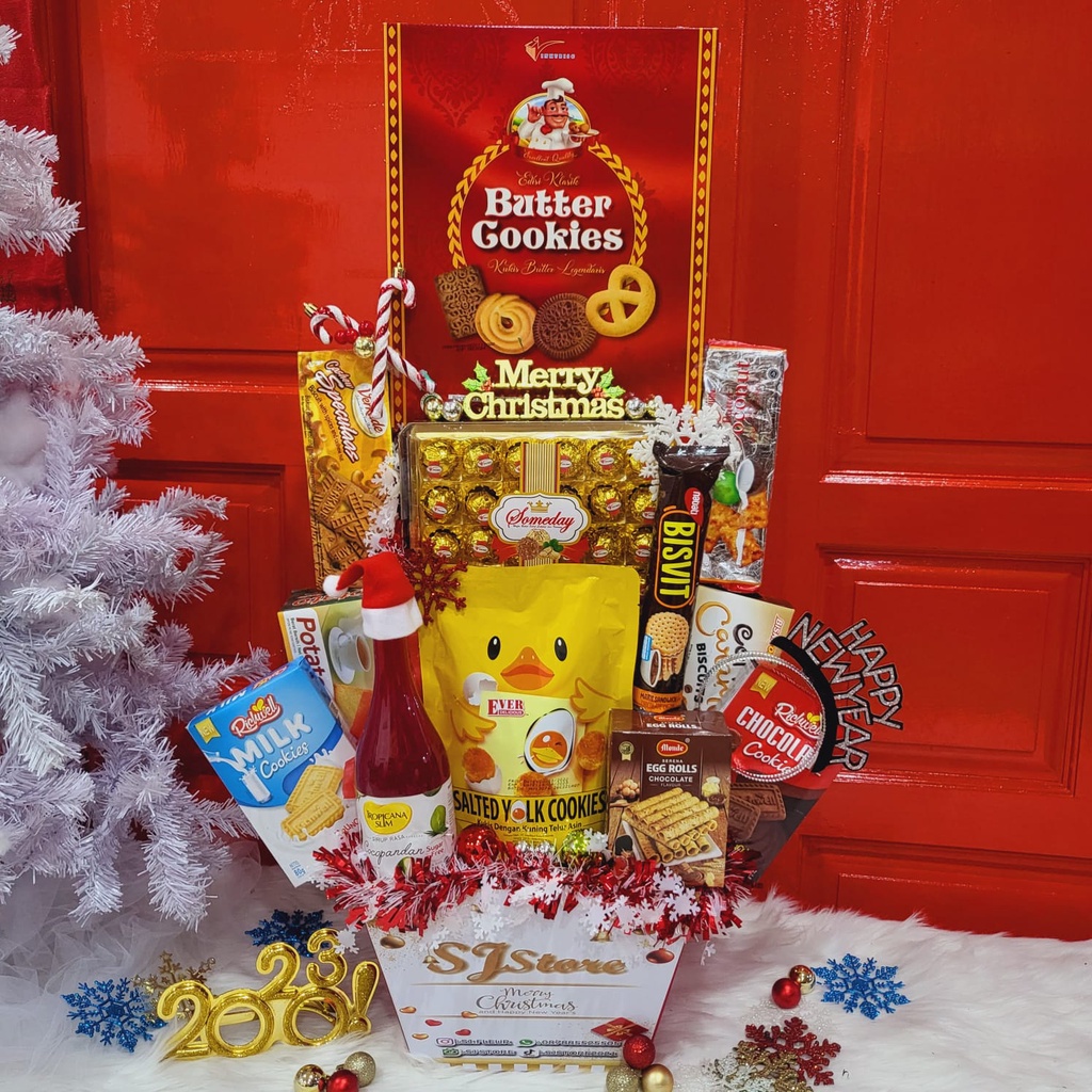 

Paket Dekorasi Hampers Natal Christmas Parcel Hadiah Kue Kering 311