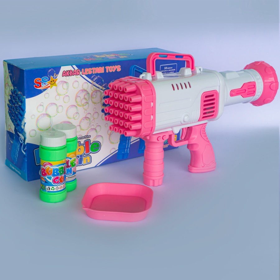 PROMO - Mainan Anak Bubble Bazooka Launcher Machine 32 Lubang Buble SS1528 / Mainan Pistol Bubble Mainan Anak Anak