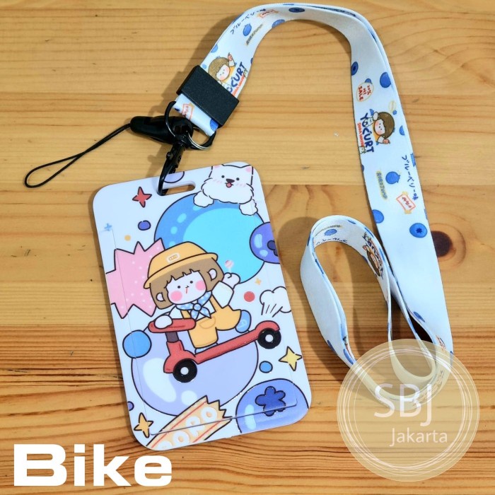 

Tempat kartu ID card holder / Tag holder / name tag ada tali lanyard - BIKE RATU.SHOP25