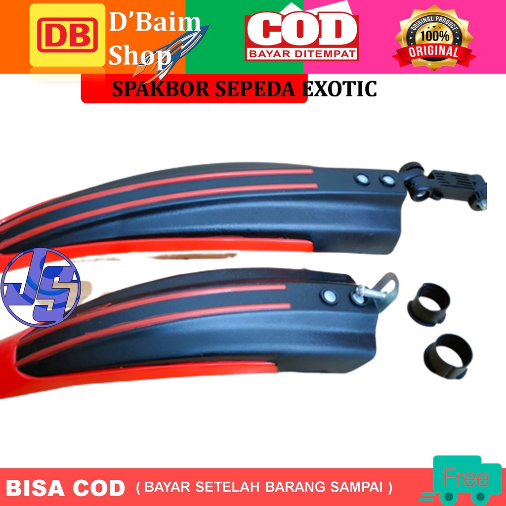 Fender spakbor Mudguard sepeda BMX, MTB Merek Exotic