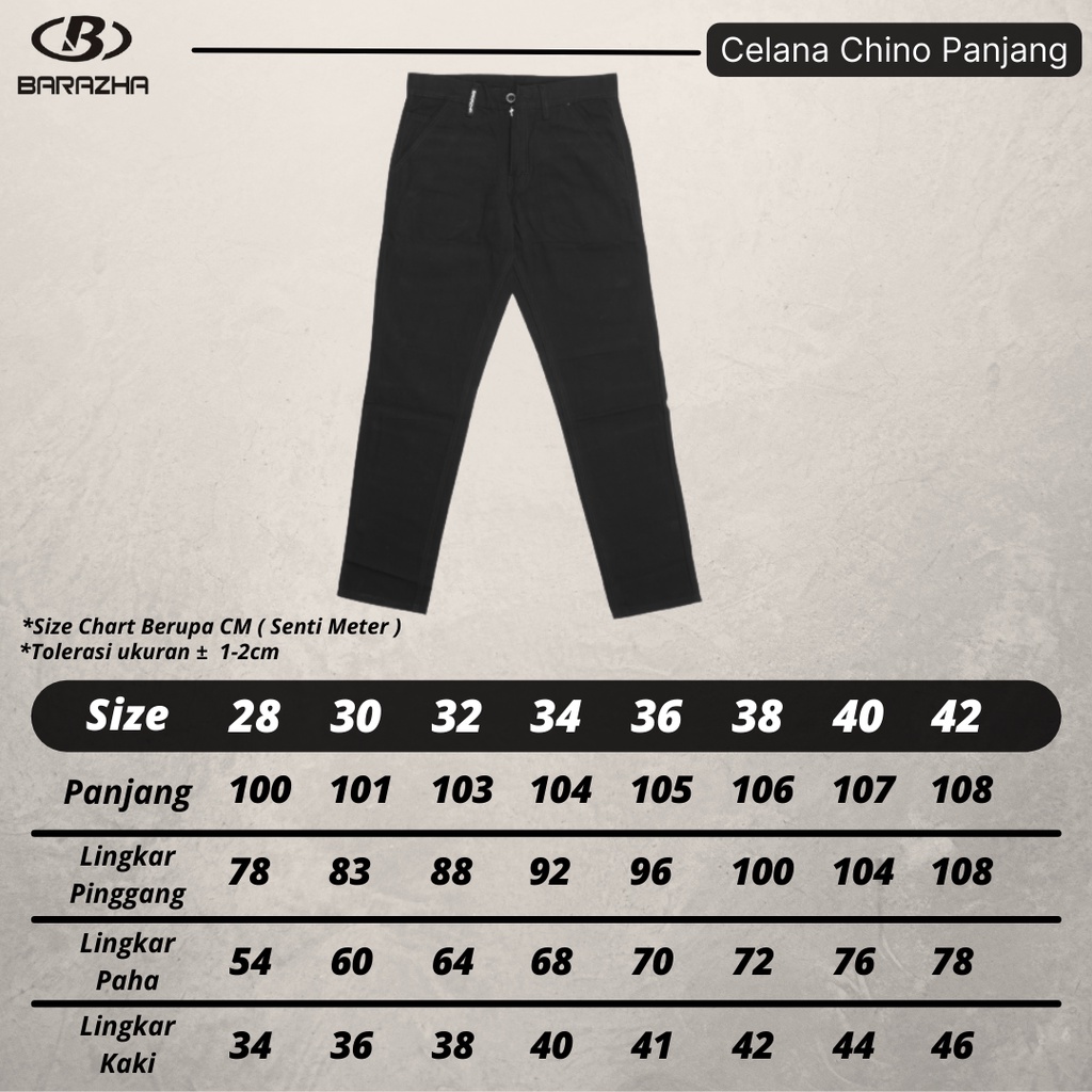 Celana Chino Big Size 32-42 Regular/Standar