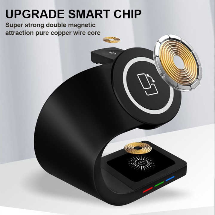 Magnetic Suction Wireless Charger Powerful Magnet 4in1