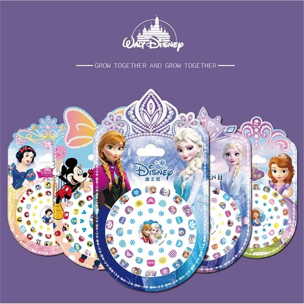 Mxbeauty Stiker Kuku Anak Fashion Bercahaya Anna Princess Elsa Princess Frozen Mickey Mouse Nail Art Dekorasi