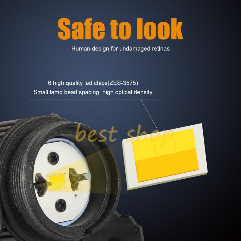 Lampu Depan LED Mini 9-85V Anti Air Untuk Motor