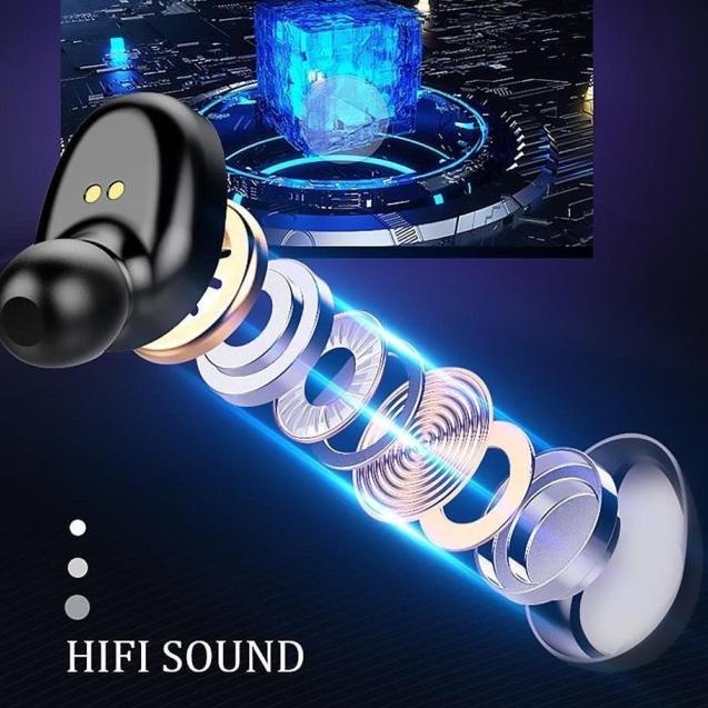 TWS HBQ Q32 Earphones Bluetooth 5.0+EDR Bass Stereo IPX5 Anti Air - F9 Black