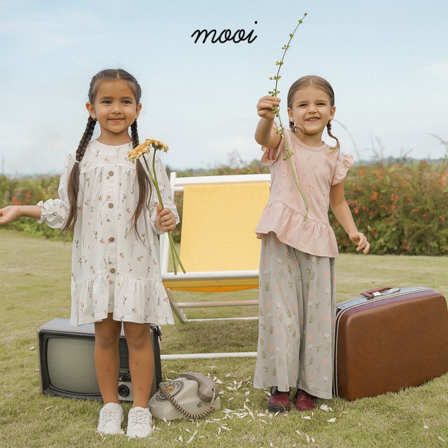 Mooi Dress Anak Perempuan Lucy Button Dress
