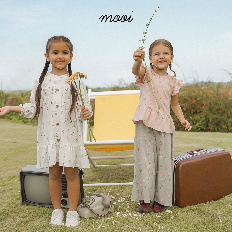 Mooi Dress Anak Perempuan Lucy Button Dress