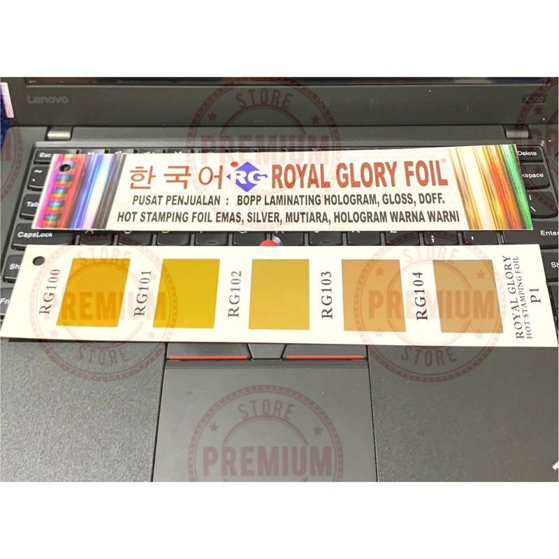 Kertas Foil Hot Stamping Foil Poly Emboss Foil Hotprint Foil Embos Undangan ROYAL GLORY