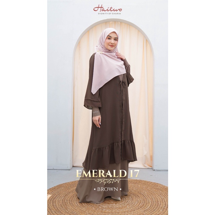 Gamis Syar'i Emerald 017 Terbaru HAITWO / Fashion Muslim Gamis Syar'i / Dress / Maxy