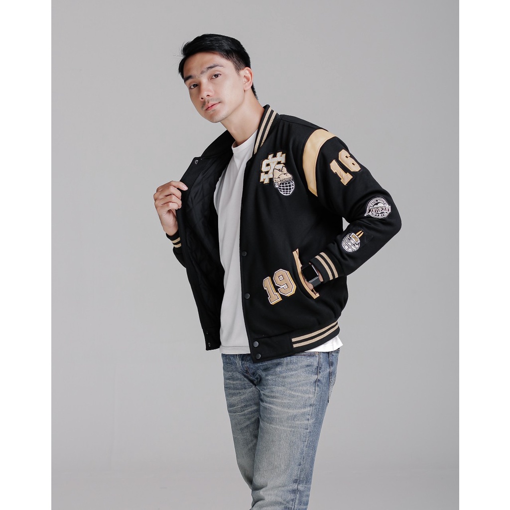 BGSR Varsity Jacket Rabbit Black Jaket Baseball